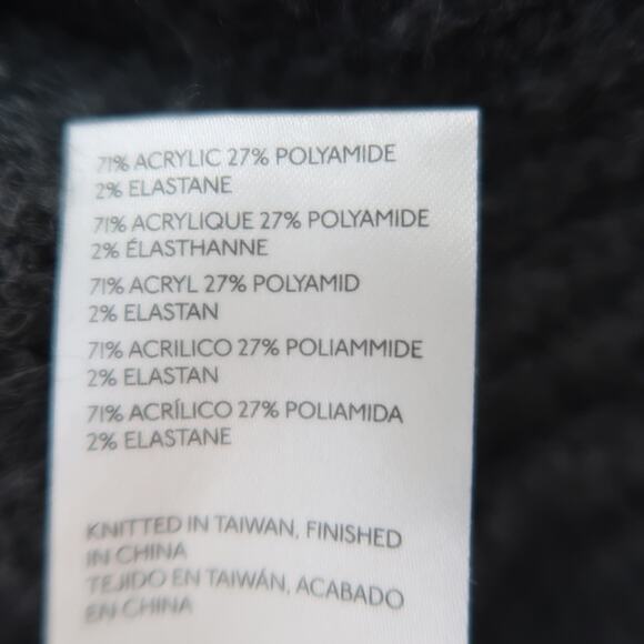 Free People Charcoal Grey Bobble Knit Crop Turtleneck Sweater S - Picture 6 of 6